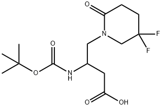 (S)-3-((tert-Butoxycarbonyl)amino)-4-(5,5-difluoro-2-oxopiperidin-1-yl)asid butanoik