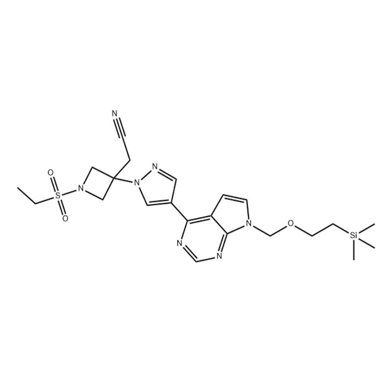 2-(1-(etilsulfonil)-3-(4-(7-((2-(trimethylsilyl)etoksi)metil)-7H-pyrrolo[2,3-d]pirimidin-4-yl)-1H-pirazol-1-yl)azetidin-3-yl)asetonitril