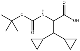 2-((tert-Butoxycarbonyl)amino)-3,3-asid dicyclopropylpropanoic